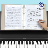 GIOVANNI Loose Leaf Music Score Folder, Flexible 20 Pages Piano Music Sheet File Folder, Music Score