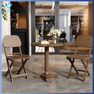 Solid Wood Outdoor Table And Chair Balcony Table Chair Folding Coffee Table Square Table