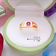 CINCIN ANAK CINCIN EMAS KADAR 6K (300) DAN 8K (375) CINCIN BANGKOK ANAK LAKI-LAKI PEREMPUAN (CAP MATA BATU)