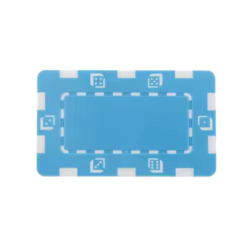 Premium Ceramic Poker Chips Set Exquisite Light Blue Professional Card Chips for Casino Games