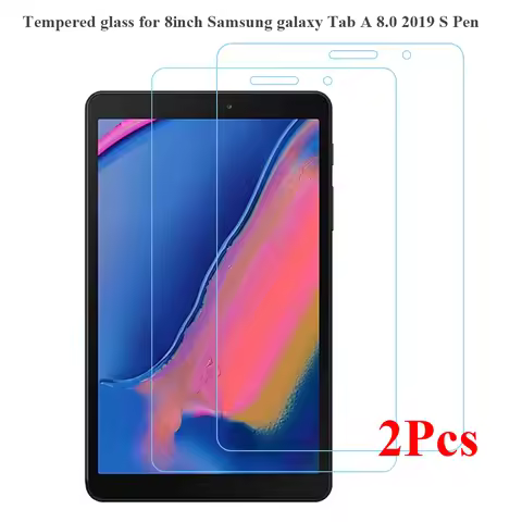 2Pcs/Pack Screen Protector for Samsung Galaxy Tab A 8.0 2019 with S Pen SM-P200 P205 HD 0.33MM Trans