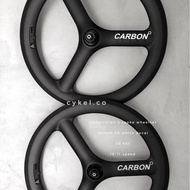 Carbon wheelset carbonician trispoke 20 451 3spoke fnhon minivelo