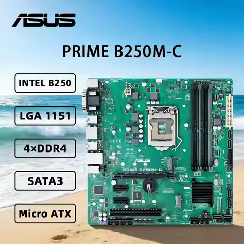 ASUS PRIME B250M-C carte mère Support i7 7700K 6700K i5-7600K 6500 i3-7350K 6300 CPU LGA1151 DDR4 24