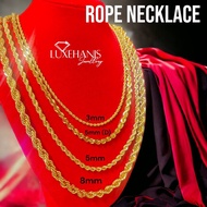 Bangkok Gold Rope Necklace 70cm Gold Plated Necklace