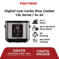 POLYTRON PRC 2151S Digital Low Carbo RIce Cooker 1.5L Magic Com Kitchenmate | 1.5 Liters of Rice 4L 