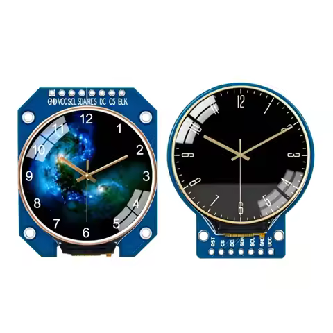 1.28" Round TFT LCD Display 240x240 – GC9A01 Driver, 4-Wire SPI Interface, for Arduino ESP32 DIY Sma