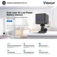 VStarcam CB75D 4G Sim Card 6X Hybrid Zoom 2.8+12mm Dual Lens Low Power 3000mAh Battery Mini Wireless