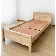 ROAM SOLOMAN Rubber Wood Single Bed Frame Wood Plywood Base Board Oak Color 单人床 Katil Bujang Perabot