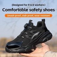 Ready Stock Safety Shoes Men's Steel Toe Shoes Kevlar Anti-puncture Safety Protective Shoes Anti-smashing Steel Toe Shoes Anti-slip Wear-resistant Insulation Garden Worker Protecti
