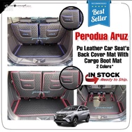Perodua Aruz PU Leather Car Seat’s Back Cover Mat with Cargo Boot Mat