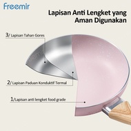 freemir Wajan Anti Lengket Ukuran 16 cm Warna Pink Aesthetic Untuk Kompor Gas Perlengkapan Masak Dap