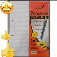 A4 480’s 70GSM Foolscap Paper / Fullscap Paper / Kertas Kajang / 480 Sheets