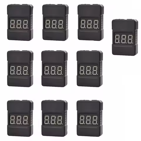 5/10pcs 1-8S Lipo Li-ion Fe Battery Voltage 2IN1 Indicator Tester Low Voltage Buzzer Alarm RC Car Bo