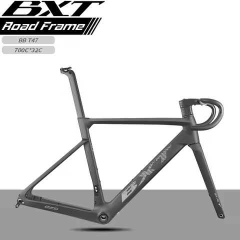 BXT Road Bike Frame Carbon Disc Brake Frame with Handle Seatpost Cycling Part Ultra Light Weight Bic