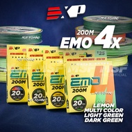 [MSF] EXP EMO 4X 200m Casting Braided | Fishing Line PE Multifilament Durable 4lbs-60lbs Braided Tal