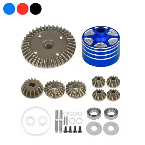 Metal Differential Case and Gear Set 22049 39T for Tamiya TT02 TT02B XV02 TT-02 TYPE-S 1/10 RC Car U