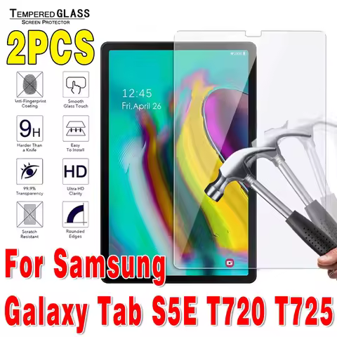 2Pcs for Samsung Galaxy Tab S5e SM-T720 SM-T725 10.5" 9H 0.3mm Bubble Free Protective Film Anti-Scra