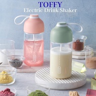 Toffy Electric Drink Shaker K-DK1 - Tornado Mixing for Protein, Cocoa & Powdered Drinks - Battery Op