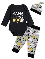 Yruiz Baby Boys' Mama is My Boo Outfit Set Halloween Ghost Romper