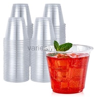 50 Pack 9oz Clear Plastic Cups,Disposable Crystal Drinking Cups,PET Plastic Party Cups for Wine,Juic