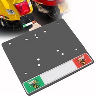Black License Plate Frame Holder Mount Bracket For All Vespa Model GT125 200 GTS250 GTV125 250 300 G