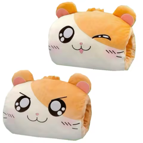 New Cute Anime Hamutaro Hamtaro Hamster Hamtaro Ohirune Cushion Pillow Plush Kids Stuffed Animals To