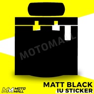 Motorcycle IU Sticker / Decal Matt Black Plain design / MOTOMALL