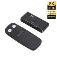 8K HDMI Switch 8k60hz 4K@120Hz Switcher 2 in 1 Out Bi-Direction Switch 1080p@240Hz Display Adapter S