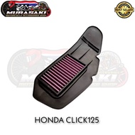 Washable Air Filter Honda Click125 / Washable Air Filter Click 125 Game Changer V1 / V2 / High Flow 
