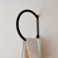 【Hübsch】－990923 黑色簡約金屬毛巾架新年禮物