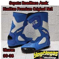 Original children's roadrace shoes Nr2 BLUE WHITE - racing shoes for children full protector - premi