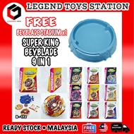 9in1 / Free Stadium - SUPER KING BEYBLADE BURST KID PLAY TOY SET WITH LAUNCHER SUPER KING9