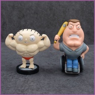SQ4 Family Guy Joe Swanson Stewie Griffin Wheelchair Guy Animation Peripheral Trendy Model Action Fi