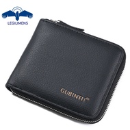 LEGILIMENS Surface Genuine Leather Multifunctional Zipper Wallet European Business Style Men's Essential Anti-theft Wallet Brand Wallet For Men