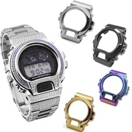 For Casio G-Shock DW-6900 Metal Diamond Bezel Bracelet 6900 DW6900 Mod complete set Upgrade Accessor