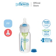 Dr. Brown's Anti-Colic Options+ PP Narrow Neck 4oz/120ml Specialty Feeding Bottle, 1 Bottle (For Cle