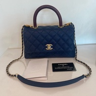 Chanel 深藍色蜥蜴皮手柄cocohandle