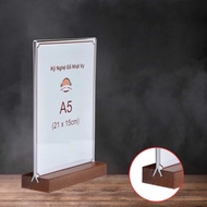 A5 Mica Menu, Desk Standee, A5 Nhatvywood Menu - NV5101