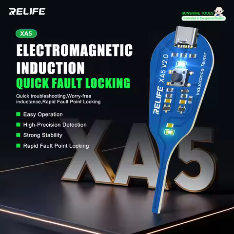 RELIFE XA5 Inductance Tester Electromagnetic Non-Contact Fault Detection for Phones PCB Motherboard 