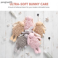 [pengtao05] Cute Bunny Fuzzy Ball Hand Towels, Super Absorbent Chenille Rabbit Hand Towel, Qui Dry M