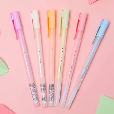 School Supplies Candy Color Glue Pen Creative Quick-Drying Solid Glue Stick Pen Stationery Pen Shape