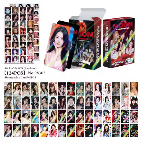 6/124 PCS KPOP pop music girl group "MOON" new album BAEMON AHYEON RAMI support photo card LOMO post