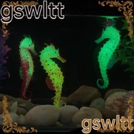 GSWLTT Artificial Luminous Seahorse, Landscape Fish Glowing Sea Horse, Fake Silicone Float Aquarium Decor