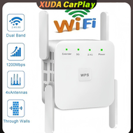 Dual-band WiFi repeater (2.4Ghz/5GHz) เครื่องขยายเสียง WIFI 1200Mbps เครื่องขยายเสียงเครือข่าย ตัวขย