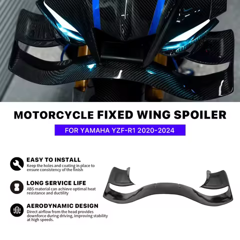 NEW Spoiler Wing Motorcycle For Yamaha YZF R1 R1M 2020 2021 2022 2023 2024 GP wing YZF-R1 Fairing Fi