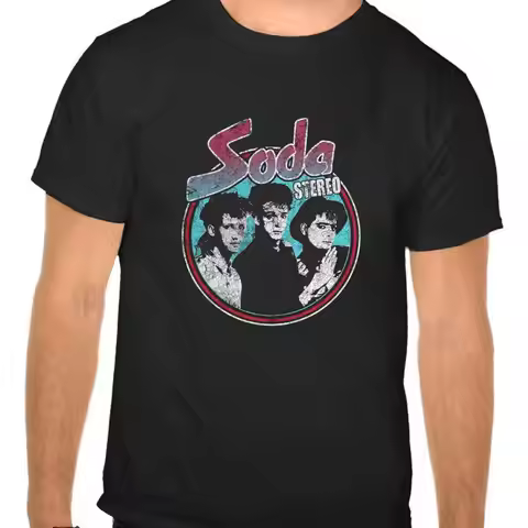 Soda Stereo Pop Rock Music Black T Shirt 1197