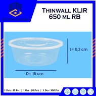 Thinwall KLIR 650ml RB Thinwall KLIR 650/ 25-piece BowlML Food COntainer/ Food COntainer
