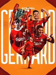 โปสเตอร์นักฟุตบอล Steven_Gerrard เจอร์ราร์ด โปสเตอร์ติดผนัง ของแต่งบ้าน แต่งห้อง 77poster