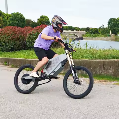 High Performance Motor SS60 5000W Hydraulic Brake Single Speed Mountain Bicycle 26inch Ebike 72V 35A