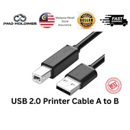 USB 2.0 A to B Cable-For Printer, Scanner & External Devices USB打印机线 抗干扰磁环Kabel USB 2.0 A ke B Untuk